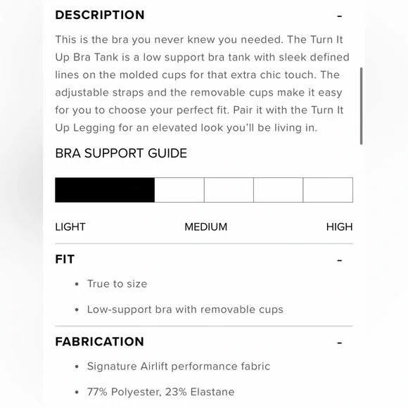 ***SOLD*** NWT ALO Yoga Airlift Turn It Up Bra Tank in Ivory Cream L - Picture 10 of 13